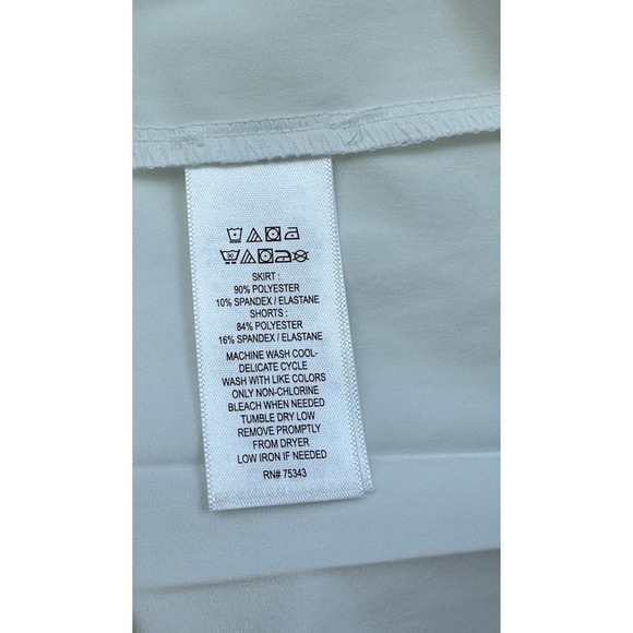 New Tommy Bahama Large Golf‎ Skort Skirt White Pleated Active Tennis Pickleball - Picture 7 of 7